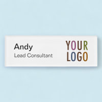 Acrylic Professional Name Tag with Logo Magnetic