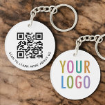 Acrylic QR Code Keychain for Business Logo Round<br><div class="desc">Personalise our premium acrylic QR code keychain with your QR code link, business logo (on opposite side), and custom text. It’s waterproof and UV resistant. QR keychains are a handy way for you to share your information, and they are useful promotional swag for customers. The round keychain has a 2...</div>
