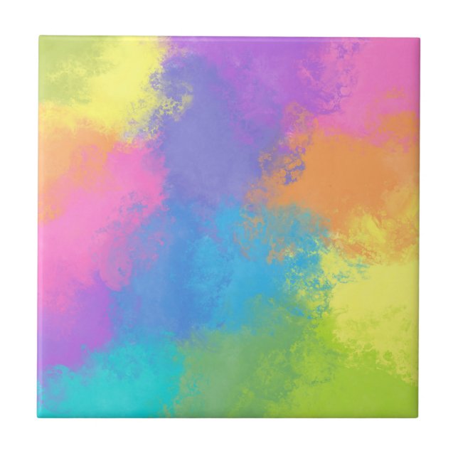 Acrylic Rainbow Ceramic Tile (Front)