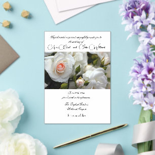 Acrylic Roses Wedding Inivitation Invitations