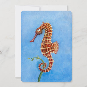 Acrylic Seahorse Holiday Card