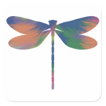 Acrylic-Style Thin Dragonfly Sticker