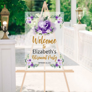 Acrylic Teacher Retirement Welcome Sign   Apple