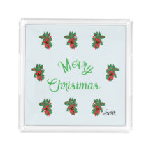 Acrylic Tray : Merry  Christmas