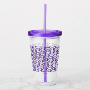 Acrylic Tumbler - Purple Rings Interlocked