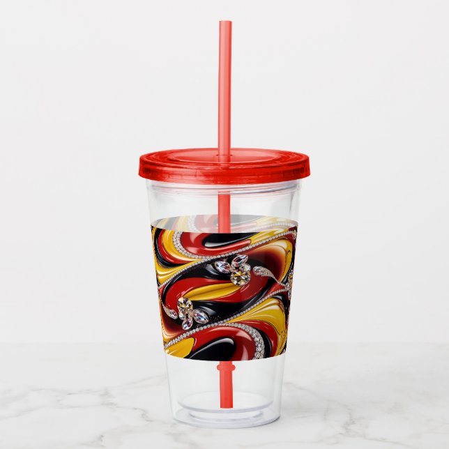 Acrylic Tumbler with Belgian Colours Design (Front)