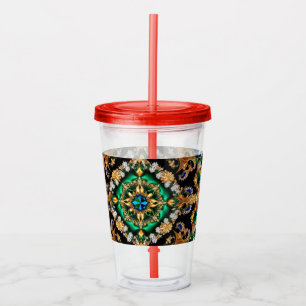 Acrylic Tumbler with Brazilian Colours Design