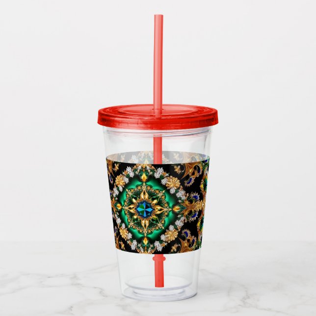 Acrylic Tumbler with Brazilian Colours Design (Front)