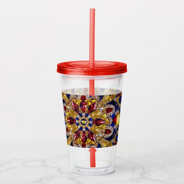 Acrylic Tumbler with Colombia Colours Design (Front)