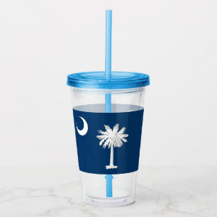 Acrylic Tumbler with flag of South Carolina