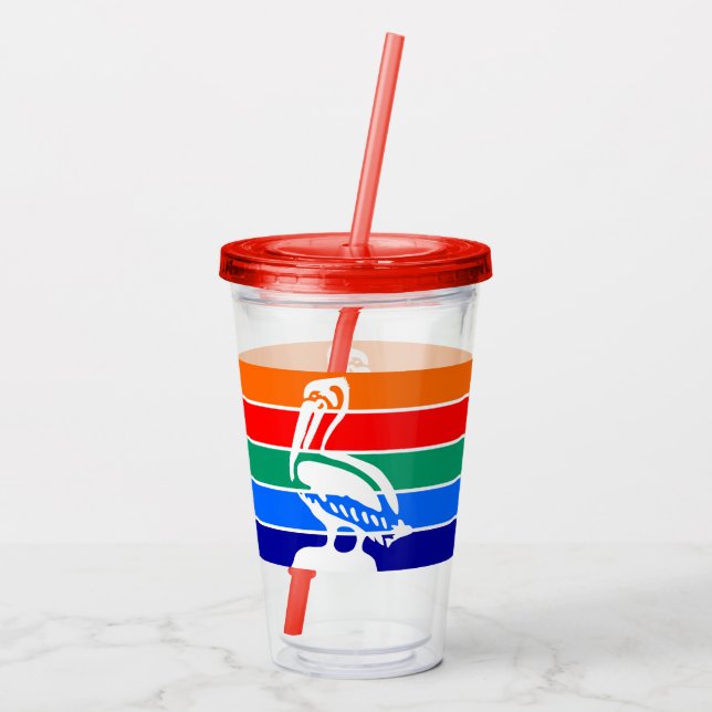 Acrylic Tumbler with flag of St. Petersburg (Back)