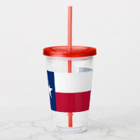 Acrylic Tumbler with flag of Texas