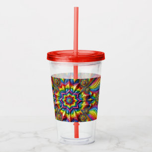 Acrylic Tumbler with LGBTQ Colours Design
