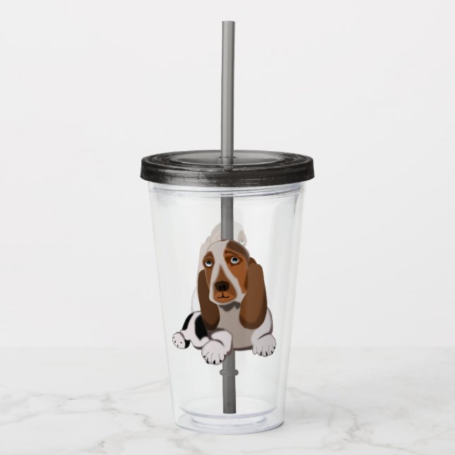Acrylic Tumbler with Little Dog (Front)