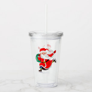 Acrylic Tumbler with Santa Claus