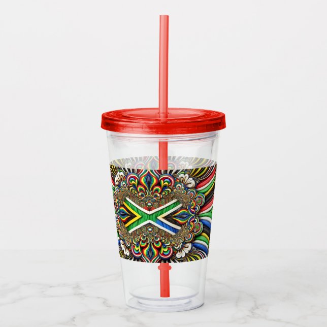 Acrylic Tumbler with South African Colours Design (Front)