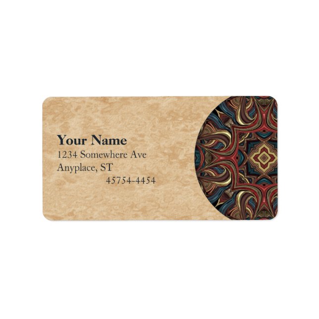 Acrylic Vision Mandala Address Label (Front)