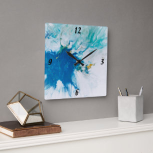 Acrylic Wall Clock, 10.75" Square Acrylic Square Wall Clock
