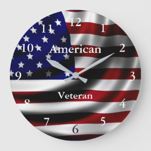 Acrylic Wall Clock American Veteran