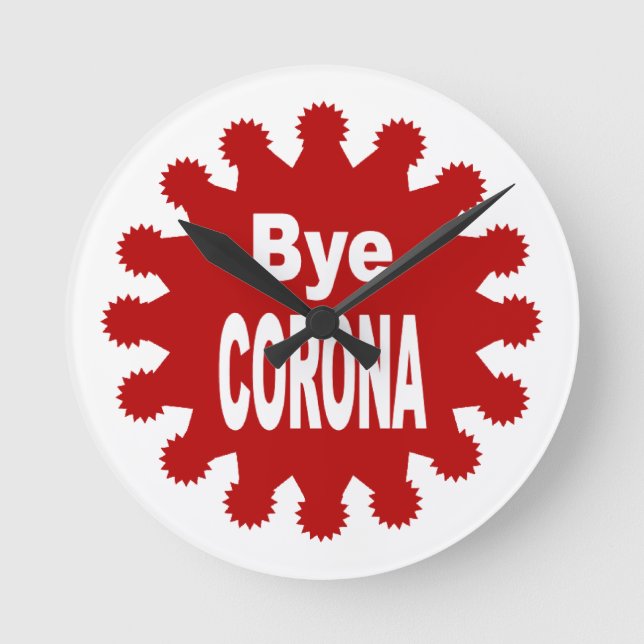 Acrylic Wall Clock  Bye CORONA (Front)