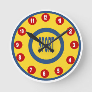 Acrylic Wall Clock, Round  Medium DESIGN  SPORT  Clock