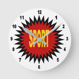 Acrylic Wall Clock, SPORT Medium Ronde Round Clock