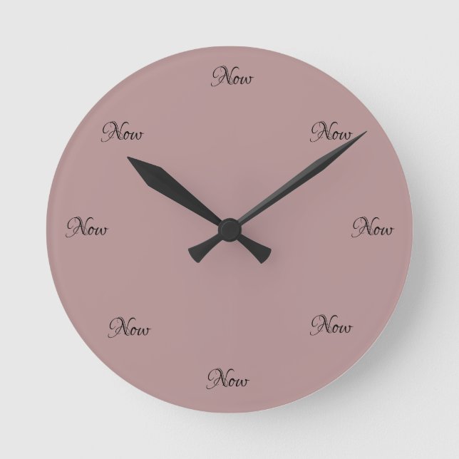 Acrylic Wall Clock "The Time is Now" (Front)