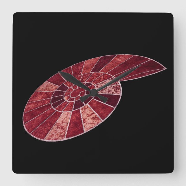 Acrylic Wall Clock whit Ammonite (Front)