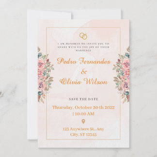 Acrylic Wedding Invitation, Elegant Green Wedding  Invitation