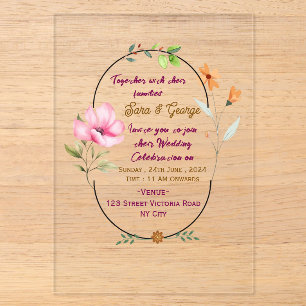 Acrylic Wedding Invitations