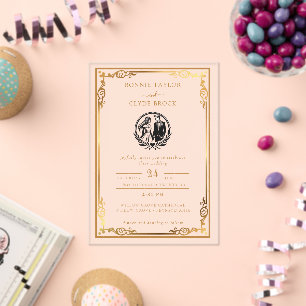 Acrylic wedding invite featuring your photo moment acrylic invitations