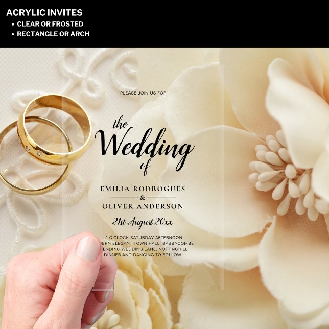 ACRYLIC Wedding Invites Minimalist Modern Clear Invitations (Creator Uploaded)