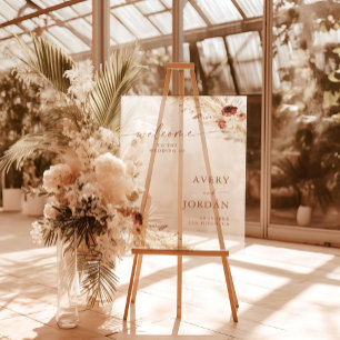 Acrylic Wedding Welcome Sign, Fall Wedding Welcome Sign