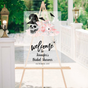 Acrylic Welcome Sign Halloween Bridal Shower