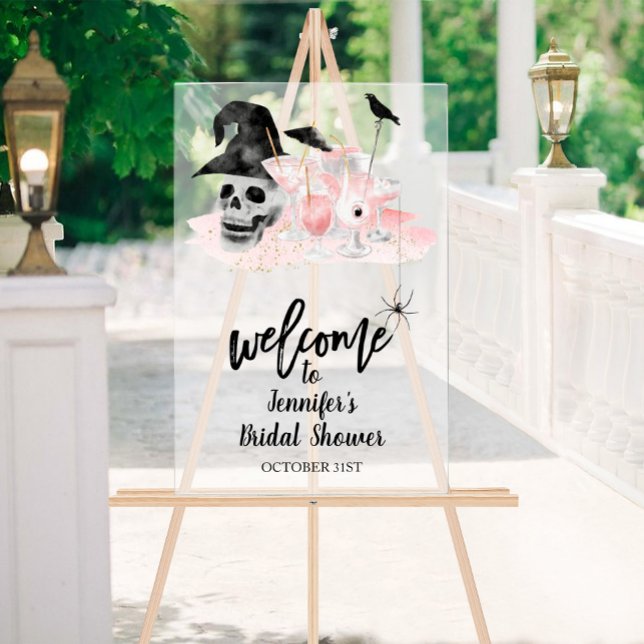 Acrylic Welcome Sign | Halloween Bridal Shower (Creator Uploaded)