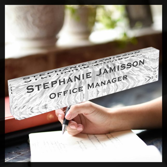 Acrylic White Floral Macro Abstract Name Title  Nameplate (Creator Uploaded)