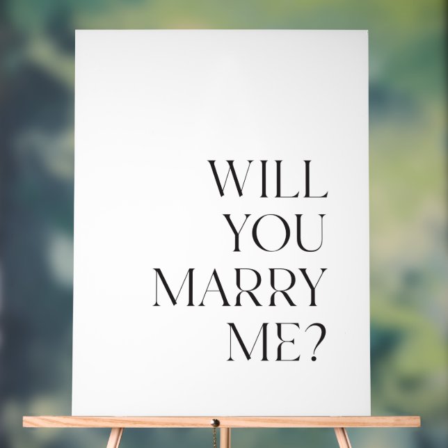 Acrylic will you marry me sign (Neutral)
