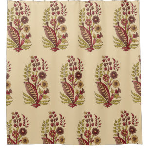 acstract mughal motif bunch pattern background des shower curtain