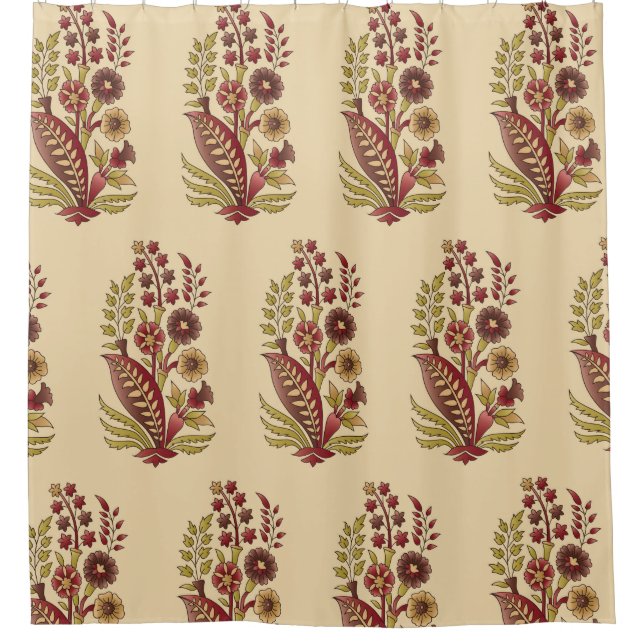 acstract mughal motif bunch pattern background des shower curtain (Front)
