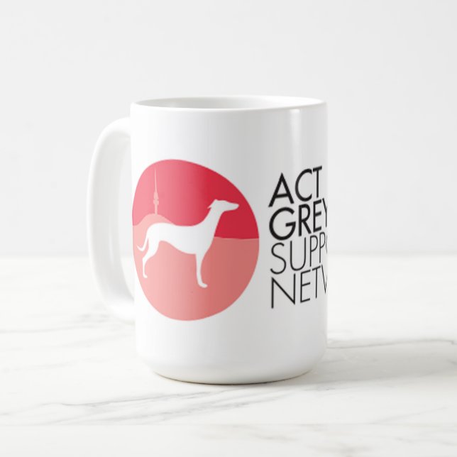 ACT Greyhound Support Network Logo Mug (Front Left)