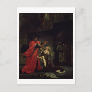 Act I, scene 3: Desdemona kneeling at her father's Postcard