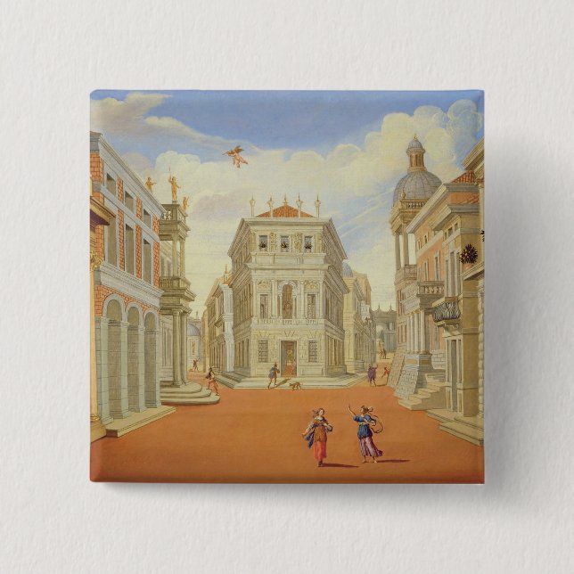 Act II, scenes I and VIII 15 Cm Square Badge (Front)