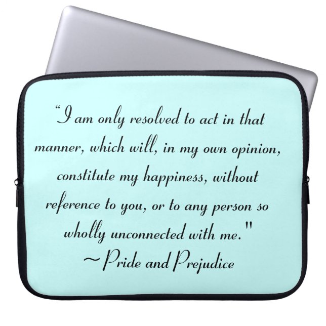 Act in Manner to Constitute Happiness Jane Austen Laptop Sleeve (Front)