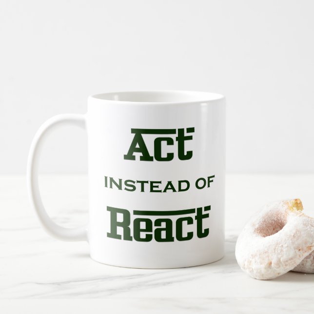 Act instead of React Coffee Mug (With Donut)