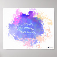 Act Justly Love Mercy Walk Humbly (Micah 6:8)