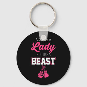 Act Like A Lady Hit Like A Boss Boxing Key Ring