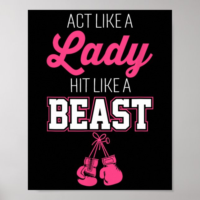 Act Like A Lady Hit Like A Boss Boxing  Poster (Front)