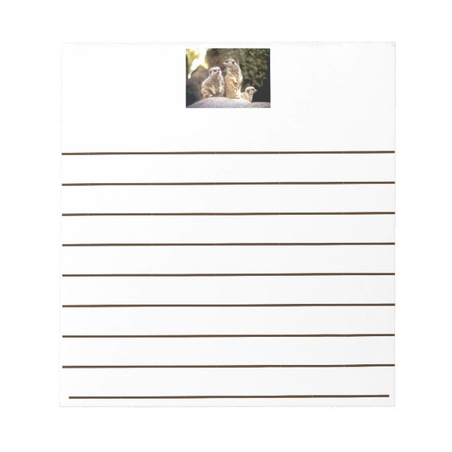 Act Natural Meerkats Notepad (Front)