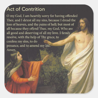 Act of Contrition Prayer Sticker