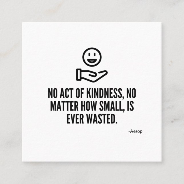 Act of kindness square business card (Front)